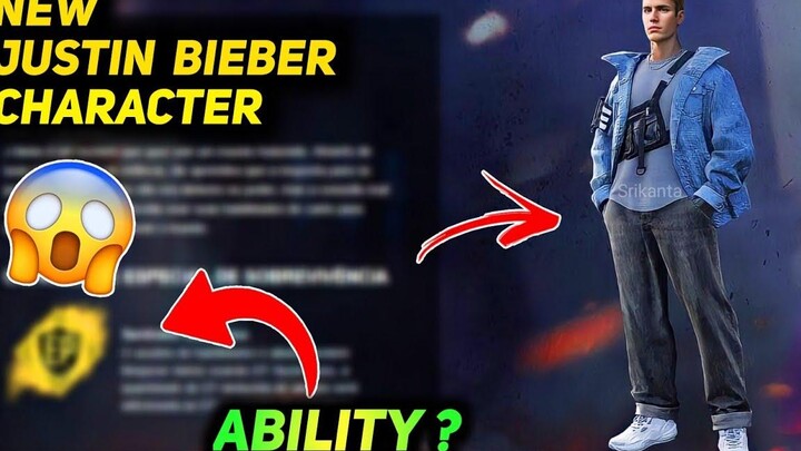 ความสามารถใหม่ของตัวละคร Justin Bieber - ฟรีทักษะตัวละคร Justin Bieber Free Fire X จัสติน