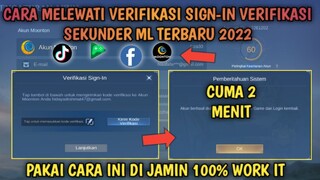 Cara Melewati Veirifikasi Sign-in Mobile Legends / Verifikasi Sekunder ML Terbaru 2022 MLBB