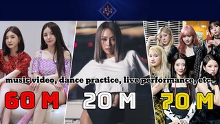 MOST VIEWED OF QUEENDOM 2 LINE UP (BRAVE GIRLS,WJSN,LOONA,VIVIZ,KEP1ER,HYOLYN) ON DIFFERENT CATEGORY