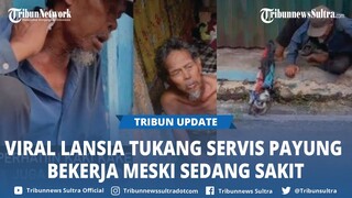 Punya Utang Rp80 Ribu, Mbah Yatin Jadi Tukang Servis Payung Meski Kesakitan, Pulang Langsung Pingsan