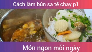 Làm bún sa tết chay p1