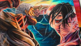 ARMORED vs. ATTACK TITAN - Attack on Titan drawing 進撃の巨人