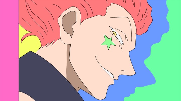 Menggambar Hisoka yg ada di salah satu poster anime HXH (dijadikan Clay)