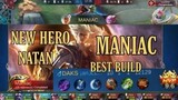 NEW HERO NATAN GAMEPLAY |MANIAC | TOP 1 GLOBAL