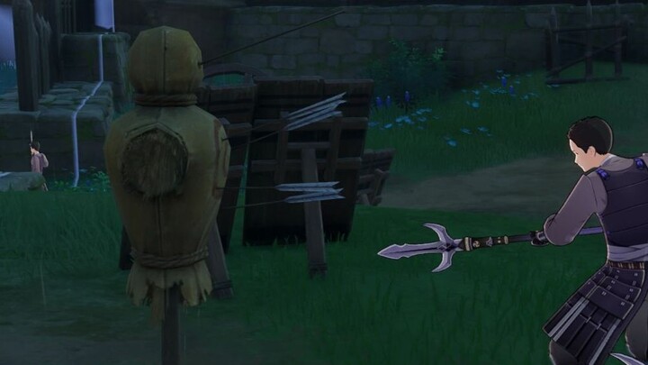 [ Genshin Impact ] Soldiers practice thrusting with scarecrows, is it normal?