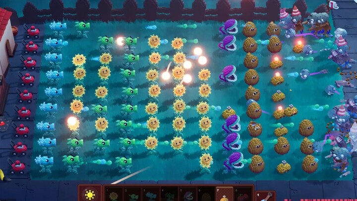 [Plants vs. Zombies] Uji coba game penggemar! Peta besar! Banyak zombie!