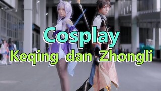 Cosplay Keqing dan Zhongli