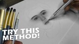 SKIN TONE PROCESS Using Mechanical Pencil and Make-up Brush