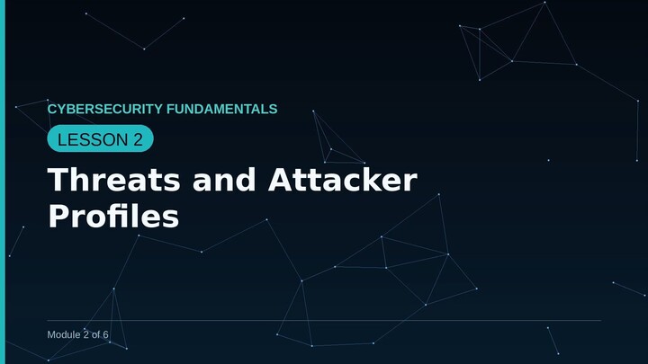 Cybersecurity Fundamentals — Lesson 2: Attacker Profiles and Cyberattack Lifecycle