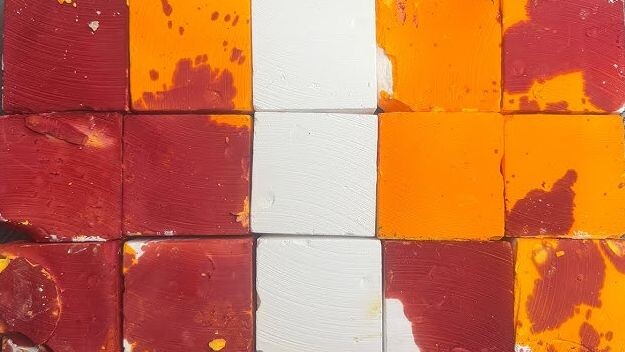 Red & Orange Dyed Gym Chalk | Oddly Satisfying ASMR