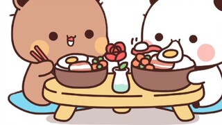 The big white fat panda's mood changes in a day