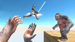 Jump Over and Attack Mini Goro - Animal Revolt Battle Simulator