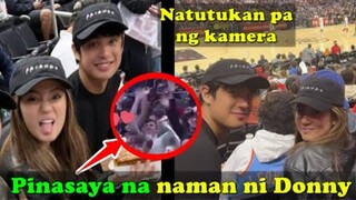 Spotted ang saya ni Belle Mariano! Kumakaway-kaway pa talaga sila ni Donny!