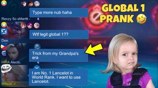 TOP 1 GLOBAL LANCELOT PRANK!! | REACTIONS WERE HILARIOUS 🤣 | TEAMMATES SHOCKED TO MY SKILLS! 😱