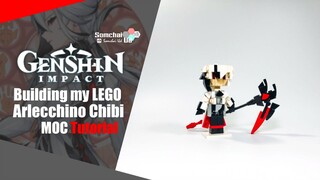 LEGO Genshin Impact Arlecchino Chibi MOC Tutorial | Somchai Ud