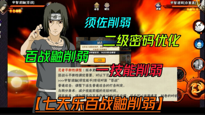7-Day Event: Major Weakening of Kakashi & Itachi! [Susano’o & Skill 1 Nerfed] Level-2 Password Optim