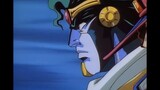 JOJO versi lama OVA, Jotaro menggunakan glider dan teleskop platinum untuk mengetahui identitas sebe