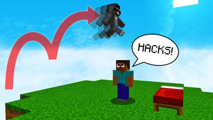 DOUBLE JUMP IN MINECRAFT BED WARS!! (Getting Hackusated)