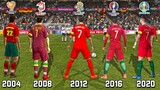 CRISTIANO RONALDO Free Kicks | UEFA Euro 2004, 2008, 2012, 2016 & 2020