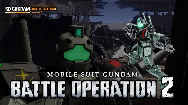 Gundam Battle Operation 2 จิมรุ่นหน่วยเกเธอร์โร้ดถือบีมสเปรย์กันคู่ [GM (Gatheroad Type)]