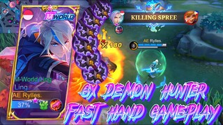 LING M-WORLD 6X DEMON HUNTER! FAST HAND GAMEPLAY | MOBILE LEGENDS