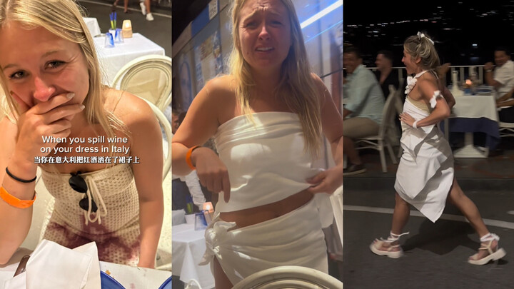 Tumpahkan anggur merah di rok saat di Italia, siapa sangka akhirnya berujung pada peragaan busana!