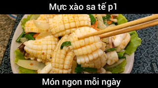 Mực xào sa tế phần 1    #monngon