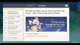 N21/T8/2025 kỷ niệm teyvat: khúc dạo đầu của tuyết • hành trình chụp hình kỷ niệm genshin impact 5.8