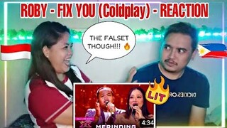 ROBY - FIX YOU (Coldplay) - X Factor Indonesia 2021 | Filipino Couple Reaction
