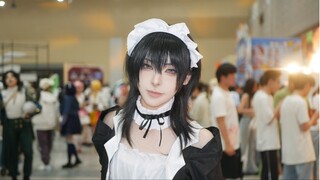 Shocking! The student council president secretly works at a maid café... | Misaki's Business Video (