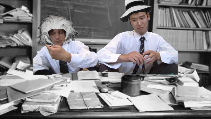 【ภาพจริง】ไอน์สไตน์และฮิลแบร์ตกำลังขบคิดทฤษฎีสัมพัทธภาพทั่วไปอย่างหนัก