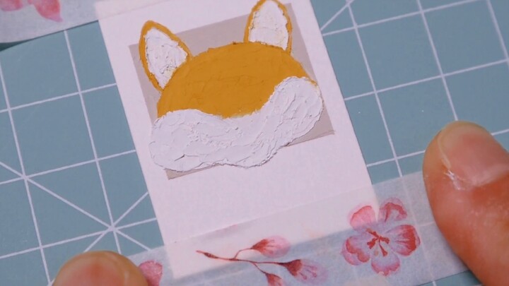 [Oil pastel painting] I seem to be stupid with drawing the cute Shiba Inu! ! !