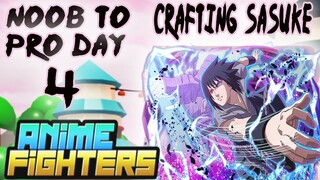 Day 4 Noob To Pro -Anime Fighters Simulator(Crafting SASUKE)