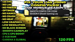 SMOOTH EXTREME CONFIG FOR SEASON 9 CALL OF DUTY MOBILE | FIX FRAMEDROPS & LAG | GARENA & GLOBAL