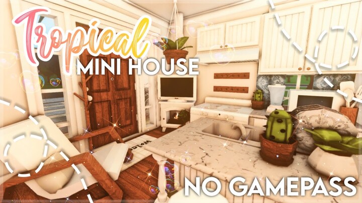 No Gamepass One Story Mini Tropical House I Bloxburg Speedbuild and Tour - iTapixca Builds