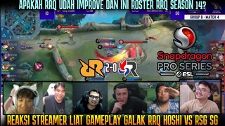 RRQ HOSHI UDAH IMPROVE? REAKSI STREAMER RRQ BANTAI RSG SG DI ESL !