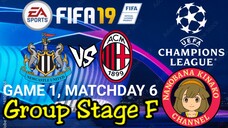 UEFA Champions League | Newcastle United 🏴 VS 🇮🇹 AC Milan (Group F)