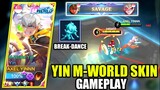 YIN NEW M-WORLD 515 SKIN GAMEPLAY | MOBILE LEGENDS