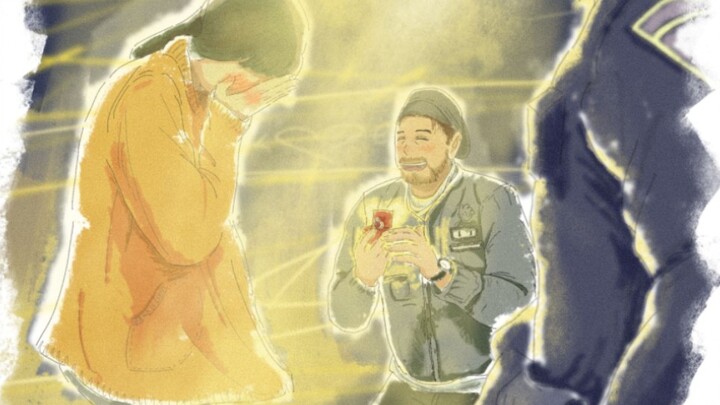 Cop: This is as far as I can take you two.