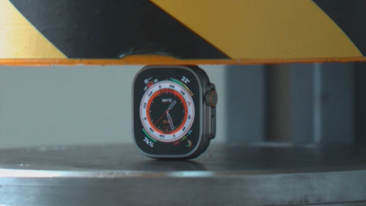 压扁一个6000块的Apple Watch Ultra…
