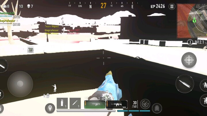 COD WARZONE mobile. 9+kills while the map color is inverted.
