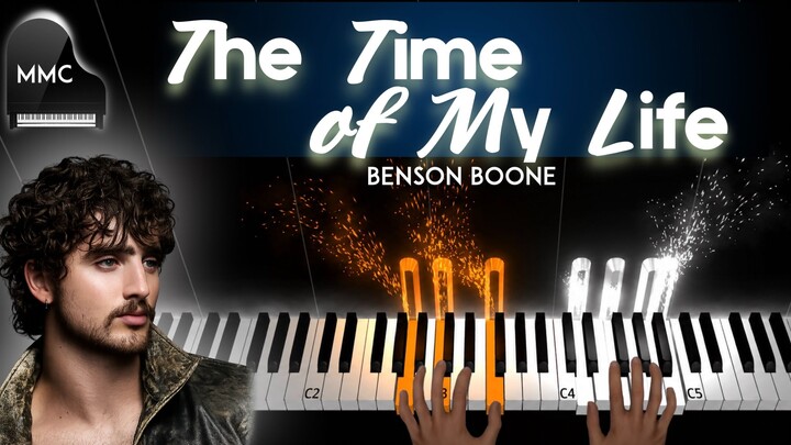 The Time of My Life by Benson Boone piano cover/tutorial + sheet music + lyrics