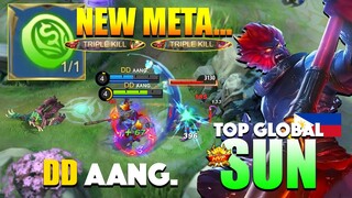 Veteran Hunter for Sun?! New Meta after Update?! | Top Global Sun Gameplay By ᴀᴀɴɢ. ~ MLBB