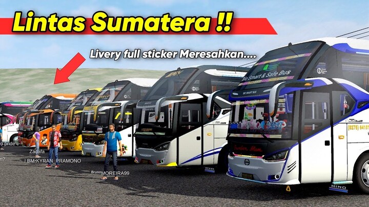 LINTAS SUMATERA !! Konvoi Kodename Sr2 xhd Mn Art - Bus Simulator Indonesia Update
