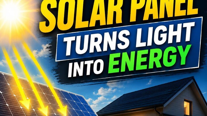 How solar panel turn light into power.