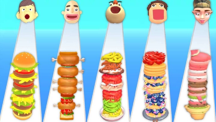 Satisfying Food Games for Mobile - Burger Rush, Sandwich Runner, Pancake Run, Noodle Run EDJ573