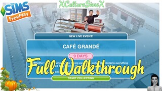 Sims FreePlay 🚰🍩☕️| CAFE GRANDE | Full Live Event Completed 🔴 | XCultureSimsX