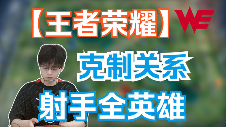 【王者荣耀】一个视频告诉你全射手克制关系！