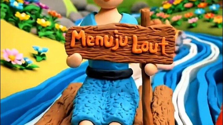 Buang sampah plastik ke laut.