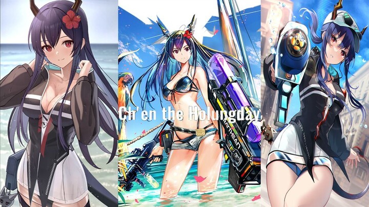 Cewe bikini bersenjatakan senapan air operator Arknights - Arknights Indonesia